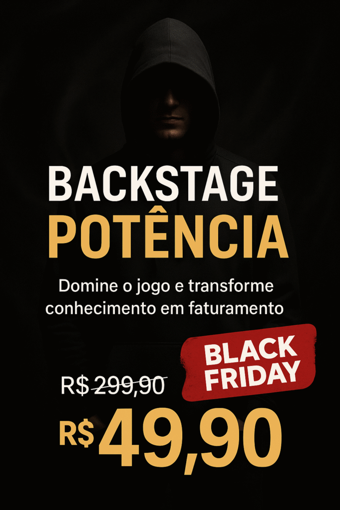 backstage potencia domine o jogo e transforme conhecimento em faturamento