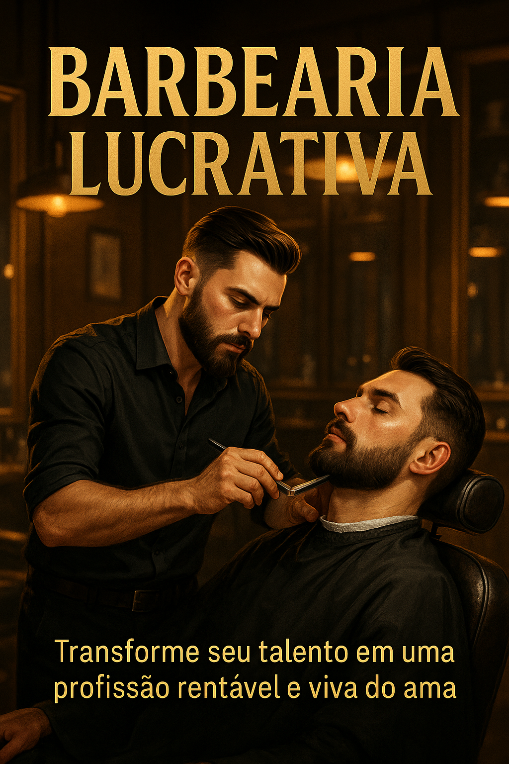 Barbeiro a cortar o cabelo a um cliente numa barbearia com luz natural
