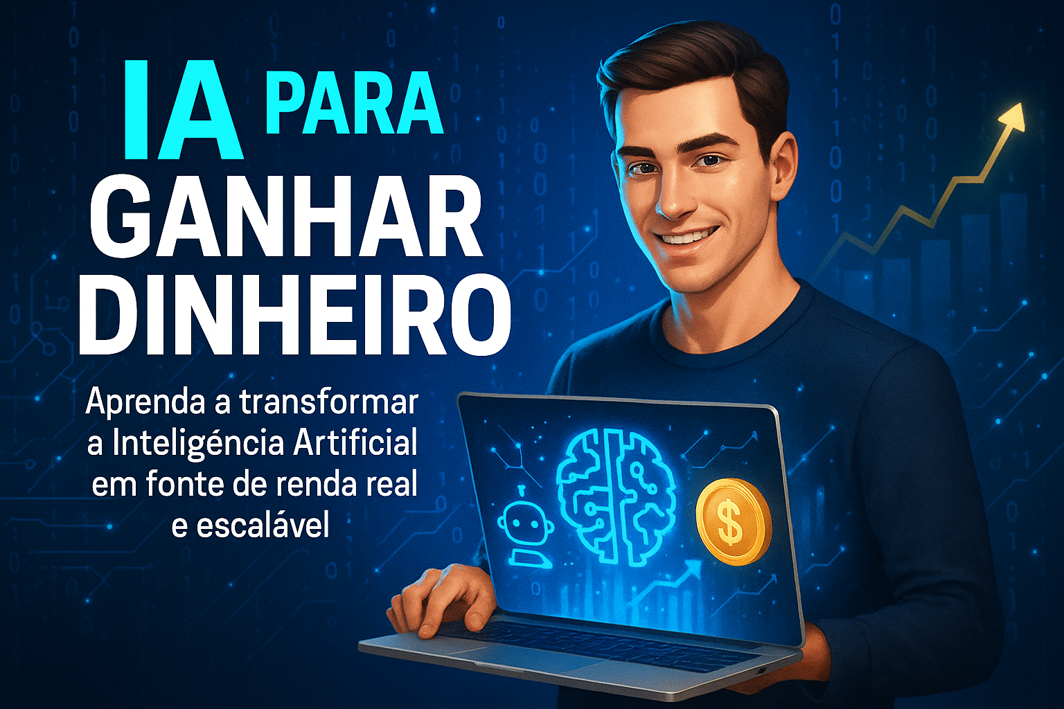 Pessoa a trabalhar no computador portatil a usar ferramentas de inteligencia artificial