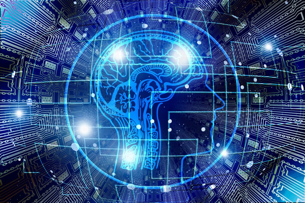 Representacao abstrata de tecnologia e inteligencia artificial