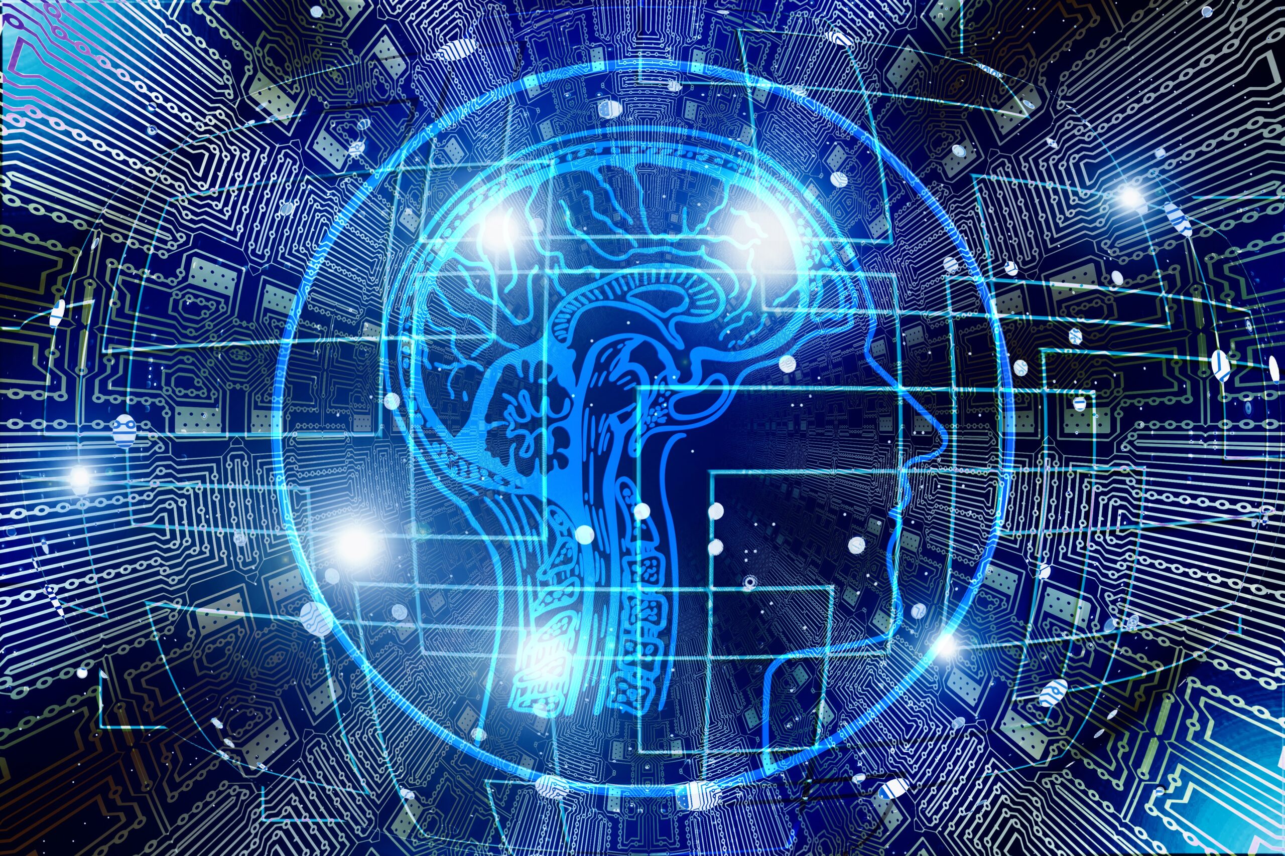 Representacao abstrata de tecnologia e inteligencia artificial