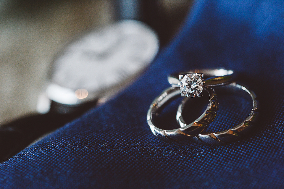Wedding rings resting on official documents