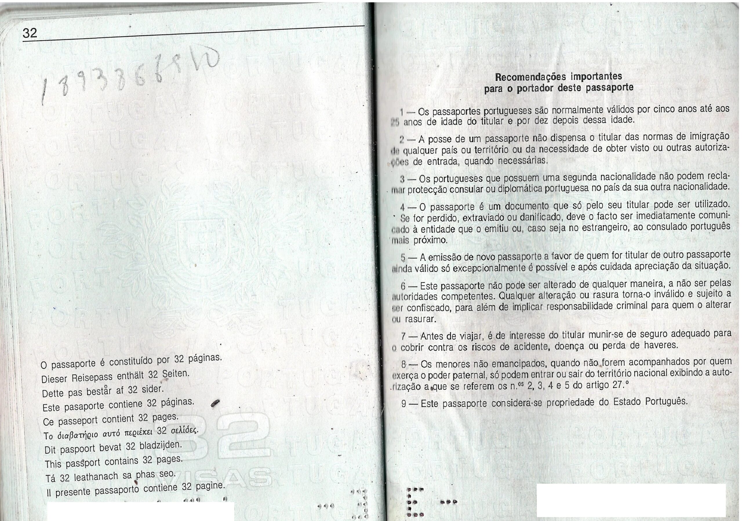 Portuguese flag beside official documents